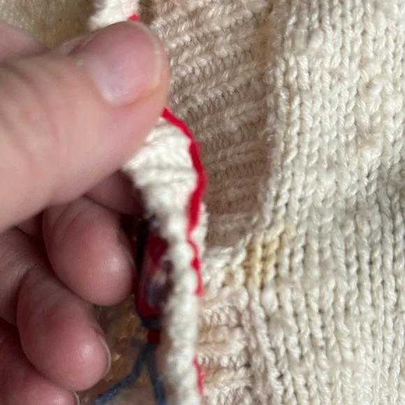 Americana 1990 Embroidered Cream Cardigan Sweater -size M? - Picture 12 of 13